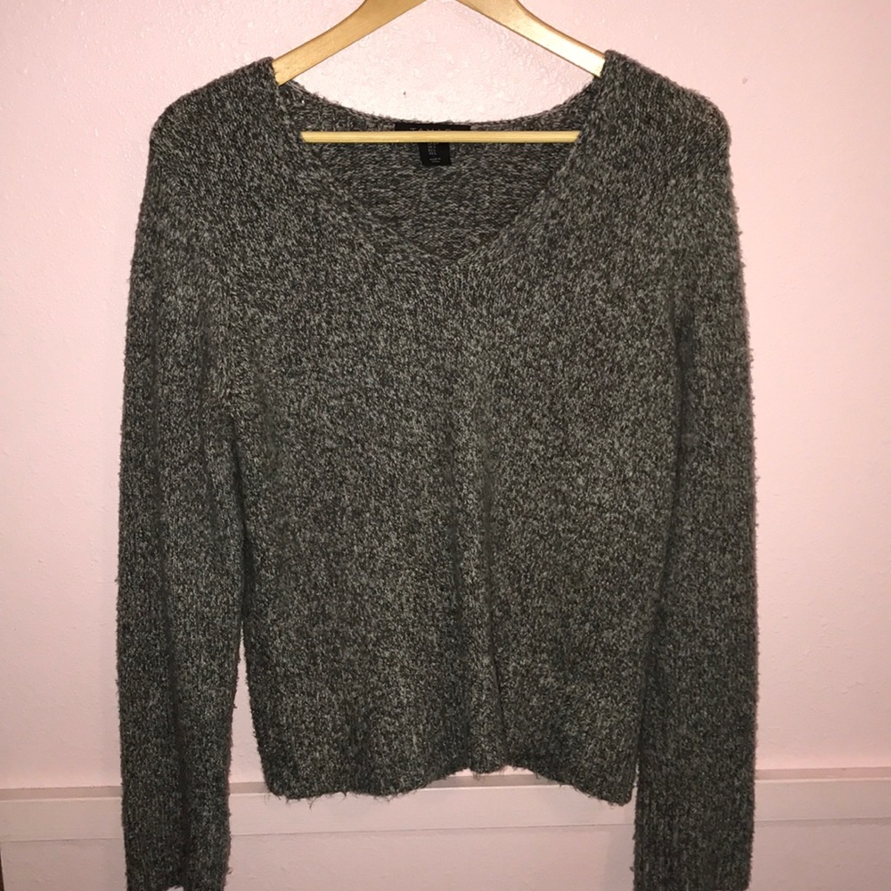 Grey and White Sweater